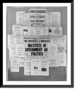 A few citizenship school programs" National League of Women Voters, 1927", Vintage Wall Art