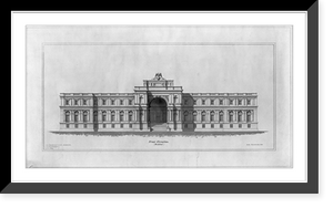 Library of Congress, Washington, D.C. Front elevation (Modern/modified Renaissance), Antique Wall Art