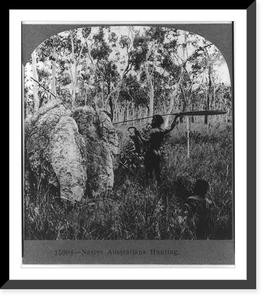 Native Australians hunting, Antique Print