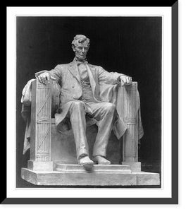 Historic Framed Print, [D.C. Wash. - Lincoln Memorial - plaster model for statue of Lincoln],  17-7/8" x 21-7/8"