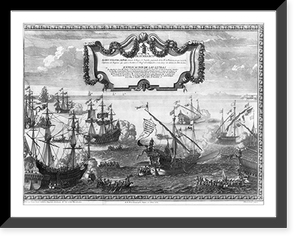Phililp V, King of Spain, 1683-1746, his royal fleet landing at Naples, 170-, Antique Poster