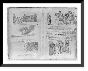 Drawings of annual guild days of Norwich, England, 1705 - 17, Antique Print