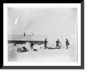 Hauling ice at Conger; Eskimo Jens, Lt. Greely, Cross, and Lt. Kislingburg Classic, Historic Reproduction