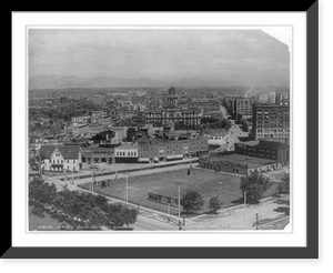 Historic Framed Print, Colo. - Denver - bird's-eye view from the capitol - 2,  17-7/8" x 21-7/8"