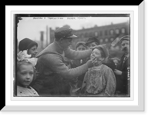 Historic Framed Print, Painting a Thanksgiving Masker, 1911,  17-7/8" x 21-7/8"