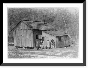 American Red Cross disaster relief for Drought of 1930-31: House and family of 5, Antique Print