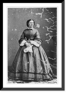 Historic Framed Print, [Harriet Lane Johnston, full, standing, facing right],  17-7/8" x 21-7/8"
