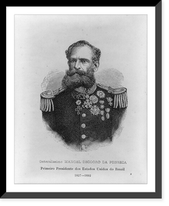 Manoel Deodoro da Fonseca, 1827-1892, bust portrait, facing left, Historic Print