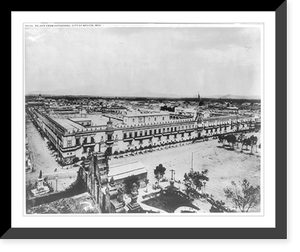 Historic Framed Print, [Mexico - Mexico City - Presidential Palace from Cathedral],  17-7/8" x 21-7/8"