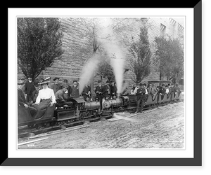 Historic Framed Print, Miniature railway - two trains" Louisiana Purchase Exposition",  17-7/8" x 21-7/8"