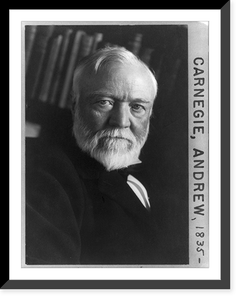 Andrew Carnegie, 1835-1919, bust portrait, facing right, Antique Print