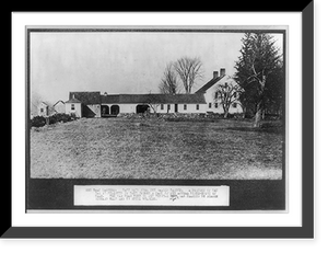 Historic Framed Print, The Hale mansion. East view from the walled garden,  17-7/8" x 21-7/8"