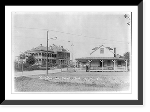 Hospital and depot, Fort Myer, Virginia, Antique Print