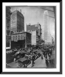 N.Y.C. - Looking down 5th Ave. past Wendel House at corner of 39th St. - busy street scene, Antique Wall Art