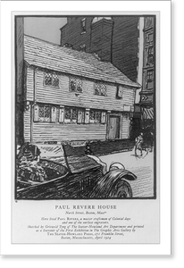 Historic Architecture - Boston - Paul Revere house, North Street