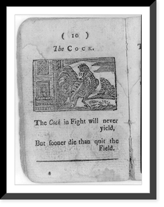 Cock Robin's Death and Funeral (Boston, 1780): copy negatives of all ten pages: p. 10 Classic, Antique Wall Art