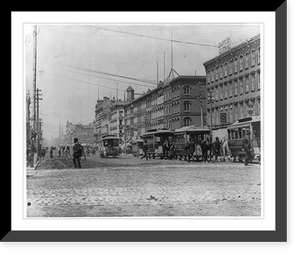 Michigan - Detroit - Street railways: unidentified avenue, 1890 Classic, Vintage Wall Art