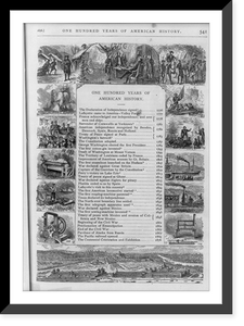 Historic Framed Print, One Hundred years of American history,  17-7/8" x 21-7/8"