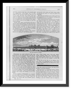 Illustrated article America's Birthday-Party" by Frank R. Stockton in St. Nicholas, July 1876: p. 393 (main exhibition building)" Classic, Antique Wall Art