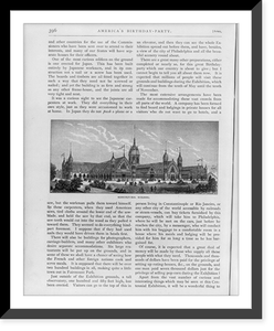 Illustrated article America's Birthday-Party" by Frank R. Stockton in St. Nicholas, July 1876: p. 396 (Agricultural Building)", Vintage Wall Art