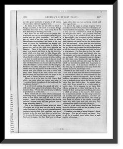 Illustrated article America's Birthday-Party" by Frank R. Stockton in St. Nicholas, July 1876: p. 397 (no illus.)" Classic, Antique Poster