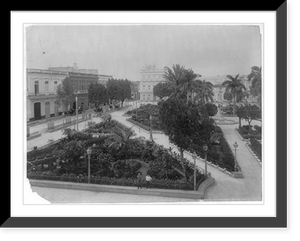 Historic Framed Print, Plaza La Libertad",  Matanzas,  Cuba",  17-7/8" x 21-7/8"