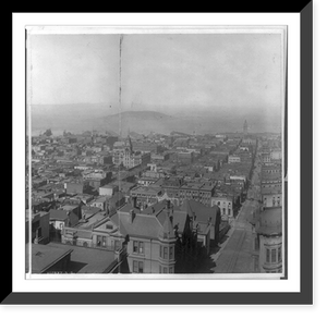 Cal. - San Francisco - Panoramic view in 5 sections: Center, Antique Print