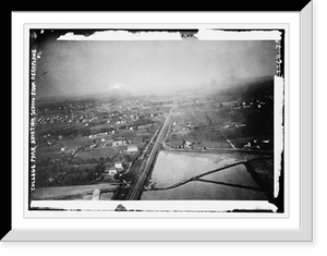 Historic Framed Print, College Park Aviation School from Aeroplane 6,  17-7/8" x 21-7/8"