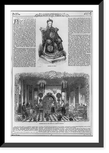 Chcing Hsuan-tsung, Emp. of China, 1782-1850, full length, seated on throne, facing right, Antique Wall Art