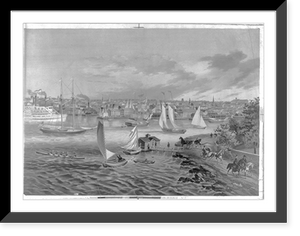 Historic Framed Print, [Newport Beach, R.I.],  17-7/8" x 21-7/8"