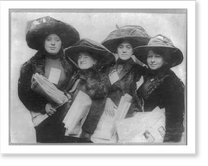 Vintage Industrial - New York City - Women strikers selling newspapers