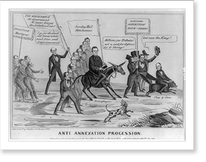 Vintage Americana Print - Anti annexation procession