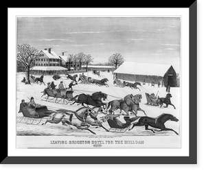 Leaving Brighton hotel for the mill-dam. Winter Classic, Antique Poster