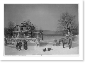 Black & White Photo - American winter scene.C.F. Witman