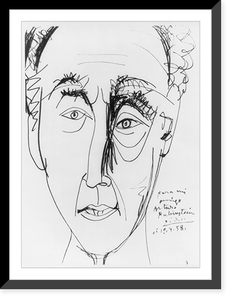 Artur Rubinstein, 1887- , head, facing slightly left Classic, Antique Poster