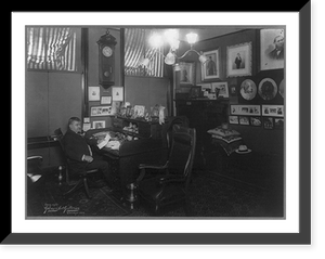 William Allan Pinkerton, 1846-1923, full-length portrait, seated, at desk in office, Historic Reproduction