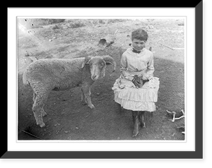 Historic Framed Print, Mary and her little lamb,  17-7/8" x 21-7/8"