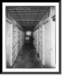 New York City Police Dept. activities: cells in new Tenderloin station, Vintage Print