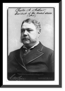 Historic Framed Print, [Chester Alan Arthur, bust portrait, facing left],  17-7/8" x 21-7/8"