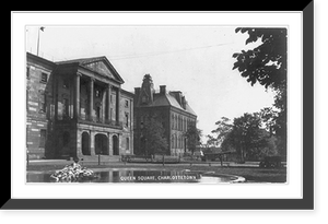 Picture post-card view of Queen Square, Charlottetown, Prince Edward Island, Canada - 3, Vintage Wall Art