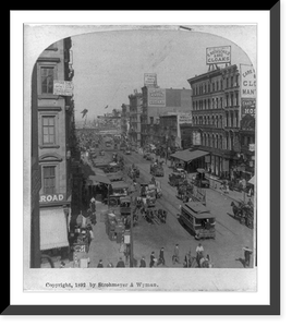 Historic Framed Print, Canal St. from Broadway, N.Y.C.,  17-7/8" x 21-7/8"