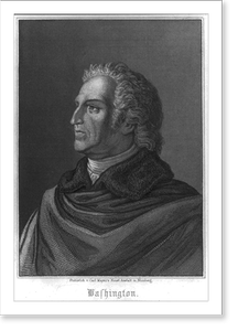 Vintage Americana Print - George Washington - Antique Wall Decor Print