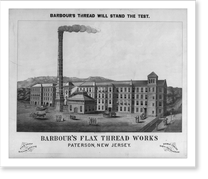 Vintage Photo Print - Barbour's flax thread works. Patterson, New Jersey
