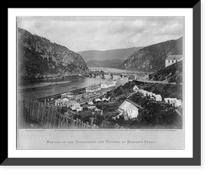 Meeting of the Shenandoah and Potomac at Harpers Ferry.negative by J. Gardner ; positive by A. Gardner, Antique Poster