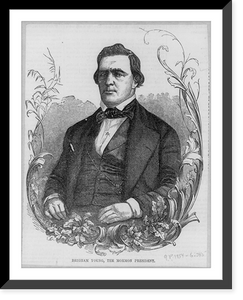 Historic Framed Print, [Brigham Young, 1801-1877, half-length portrait, facing left],  17-7/8" x 21-7/8"