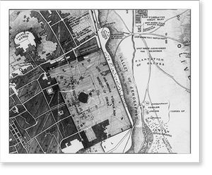 Vintage Photo Print - Maps and drawings of Jerusalem and important (1)