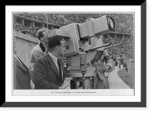 Historic Framed Print, Television cameras at the Berlin Olympics, 1936,  17-7/8" x 21-7/8"