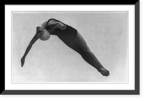 Historic Framed Print, Marjorie Gestring diving. Berlin Olympics, 1936,  17-7/8" x 21-7/8"