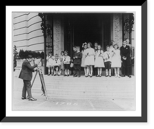 Photographer Herbert French photographing children posed at E.T. Meredith, Jr. party, Antique Poster