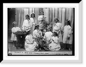 Historic Framed Print, Children at Raja Yoga Academy, Pt. Loma,  17-7/8" x 21-7/8"